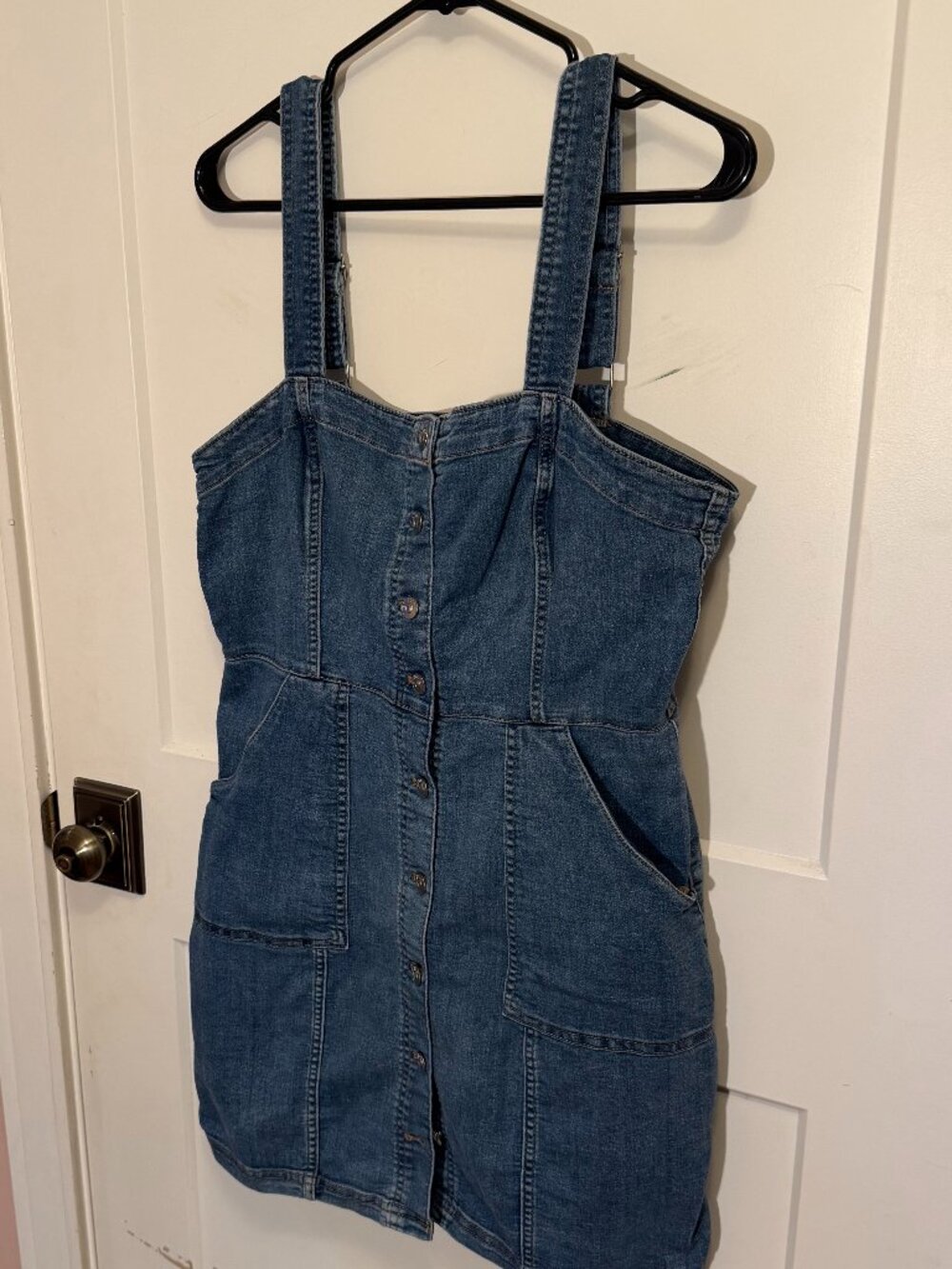 Divided Denim Button-Down Mini Dress